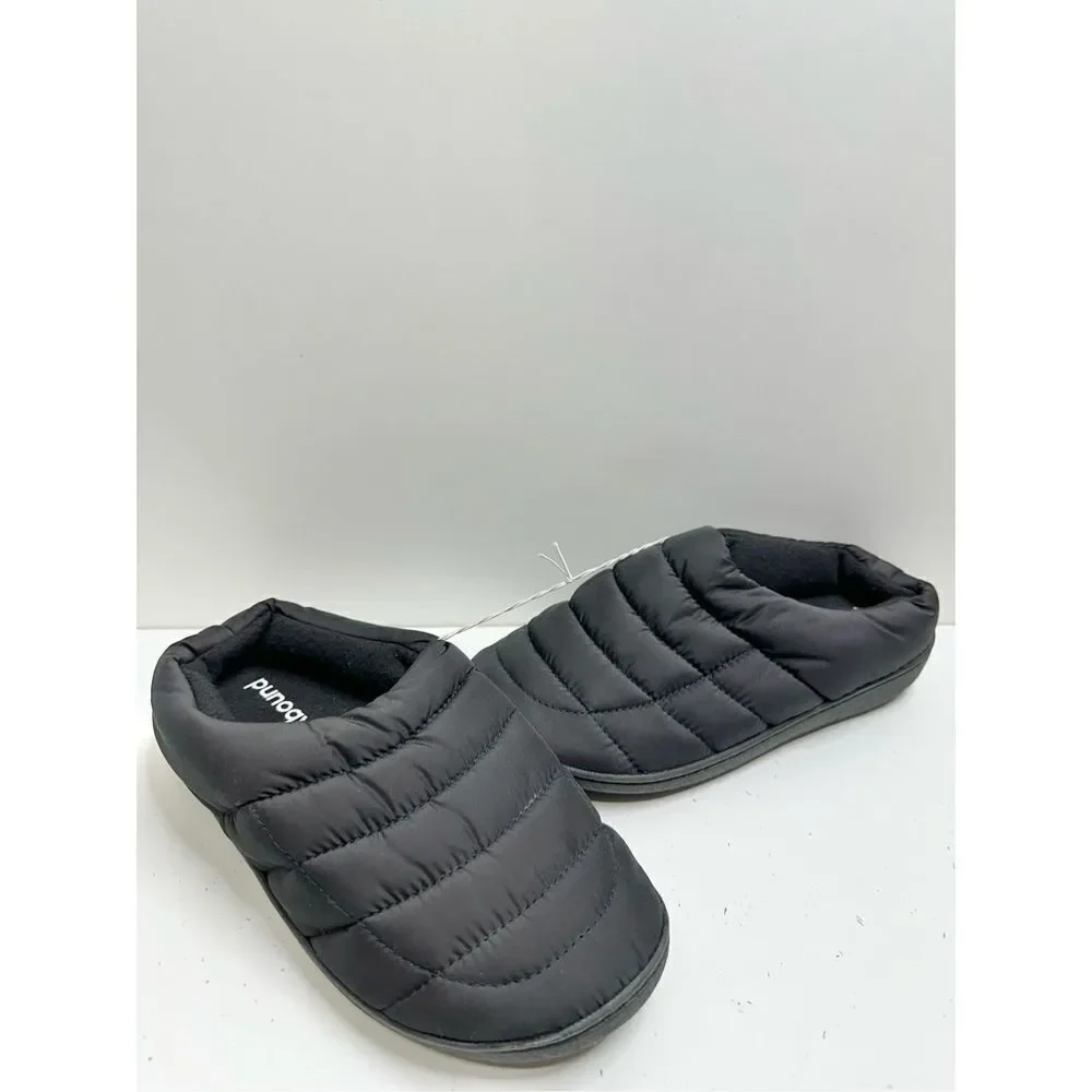 Abound Slippers‎ Mens Size 10 Medium Slip On Black Puffer Shoes NEW